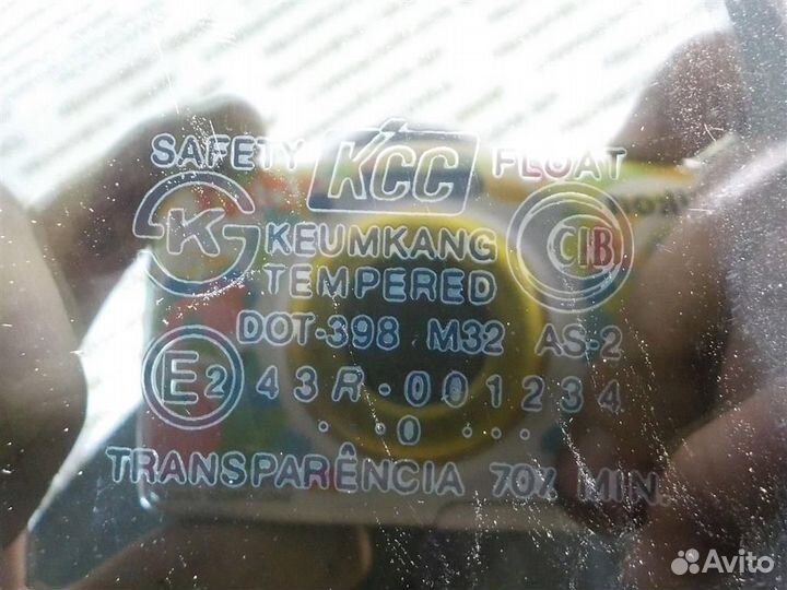 Стекло двери задней левой (форточка) Hyundai Sant