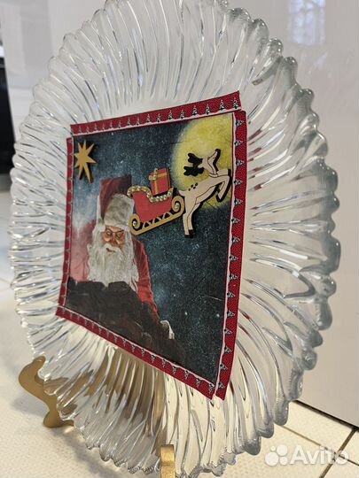 Новогодняя 3d тарелка