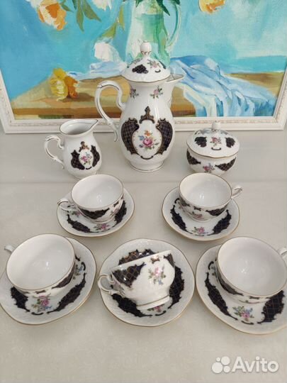 Кофейный сервиз гдр cobalt