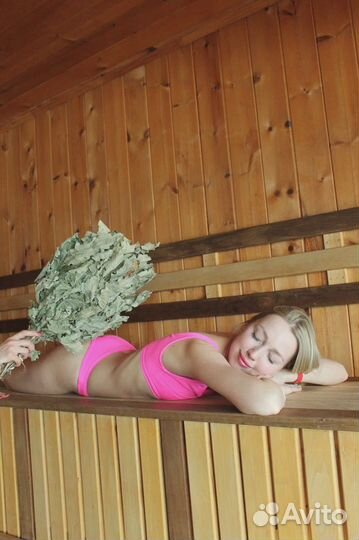 Русская баня с веником