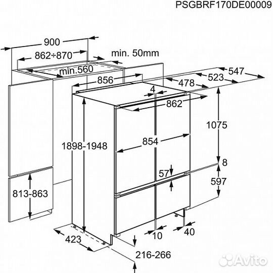 Холодильник zanussi ZBB46465DA