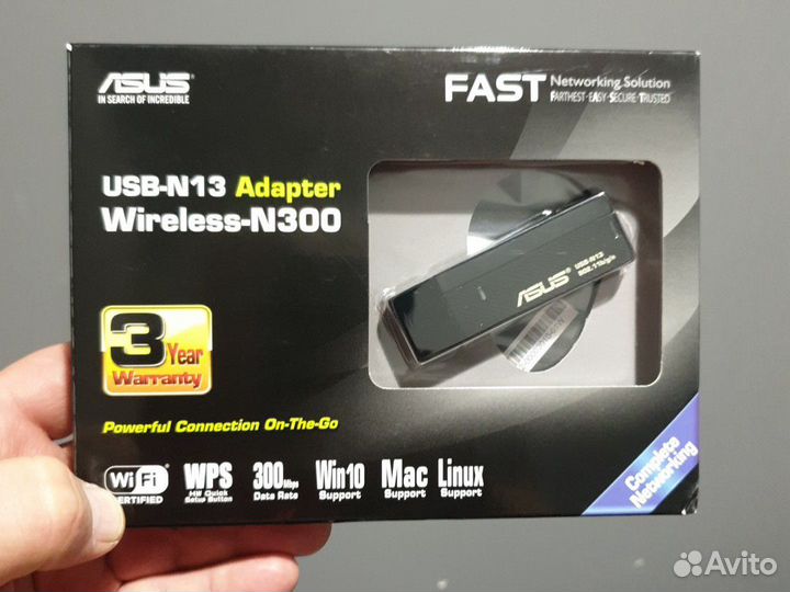 Адаптер wi-fi usb Asus USB-N13