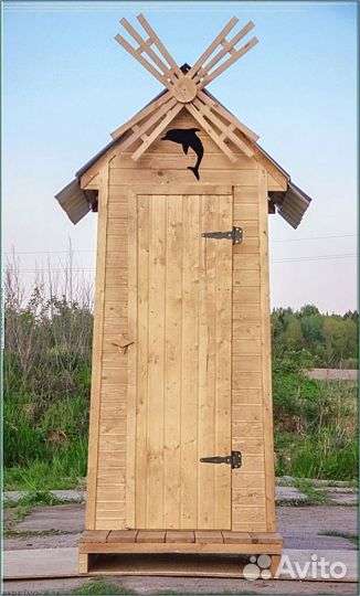 Уличный туалет деревянный ZRM