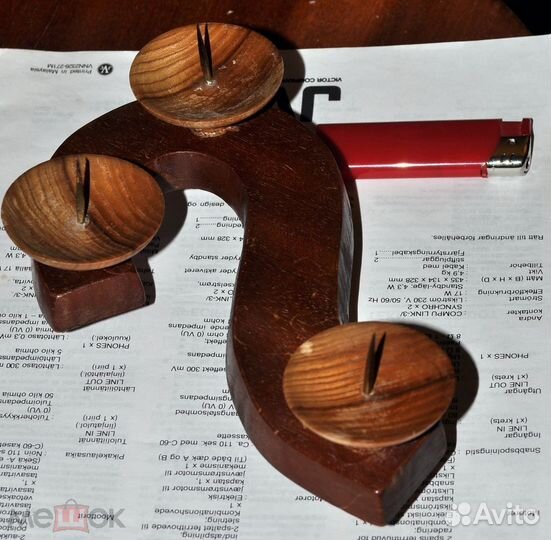 Деревянный подсвечник СССР (возможно handmade)
