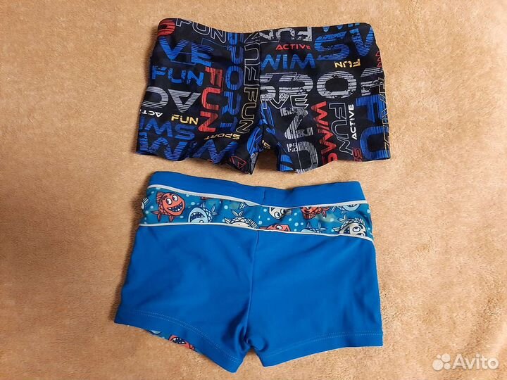 Плавки для мальчика 4-6 лет две штуки