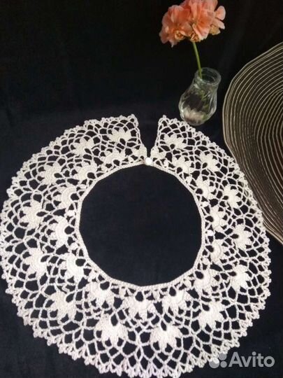 Вязаный кружевной воротник 