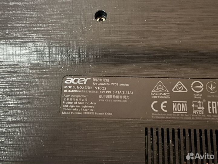 Ноутбук acer travelmate P259 series