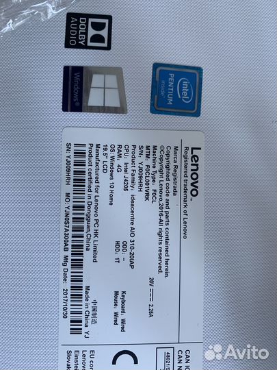 Моноблок lenovo ideacentre