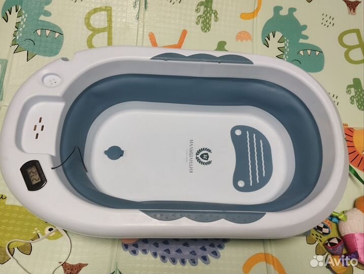 Ванночка детская (складная)с термоментором +матрас