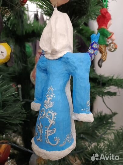 Елочная ватная игрушка