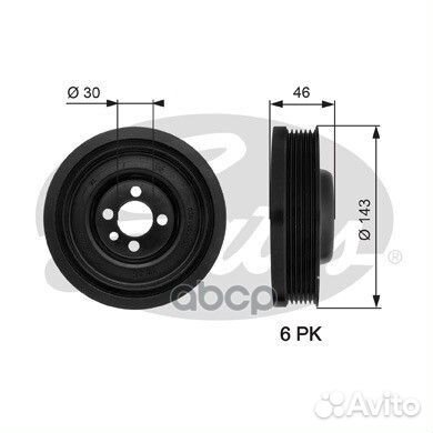Шкив коленвала 7845-10052 TVD1040 Gates