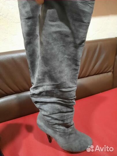 Сапожки из натуральной замши