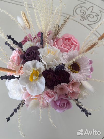 Цветочная композиция мыльные букеты в интерьер