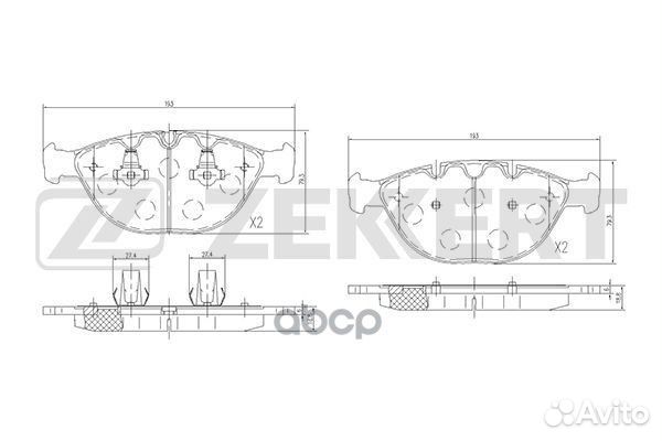 Колодки торм. диск. передн. BMW X5 (E53) 99- bs