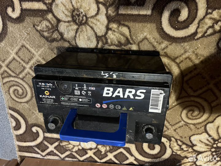 Аккумулятор Bars 75ah 650A