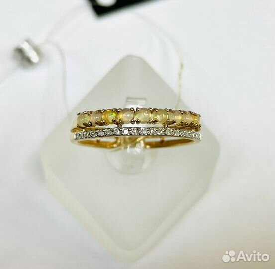 Кольцо золотое с бриллиантом 585* 17,5 р-р (юш21)