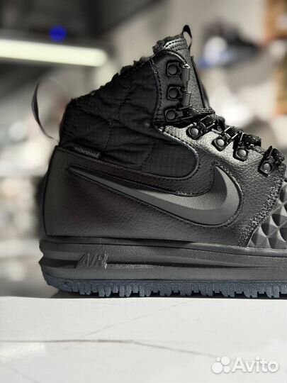 Nike air force 1 lunar duckboot зимние черные