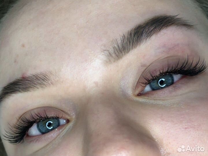 Наращивание,ламинирование ресниц бровей