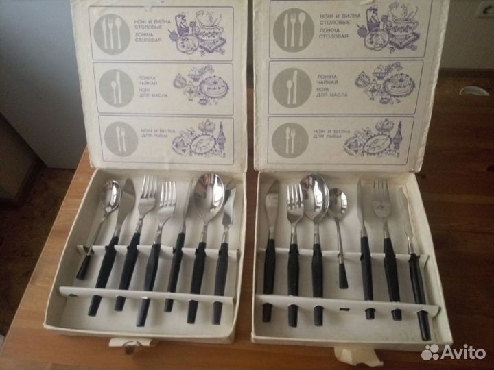 Вилки ложки ножи 2 набора не использовались за всё