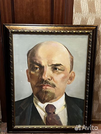 Портрет Ленина В.И,р.117*91см.,холст,масло