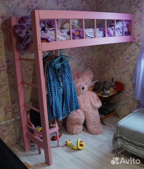 Кровать чердак Лофт с окраской