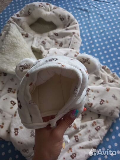 Зимний конверт на овчине в коляску