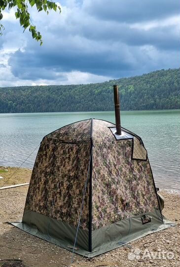 Мобильная походная баня палатка с печкой