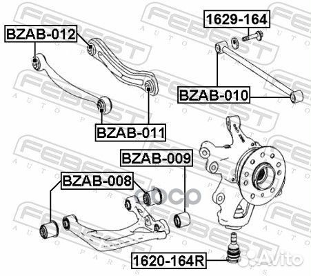 Сайлентблок заднего рычага mercedes benz W164