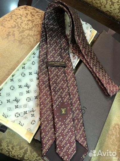 Шелковый галстук louis vuitton оригинал новый