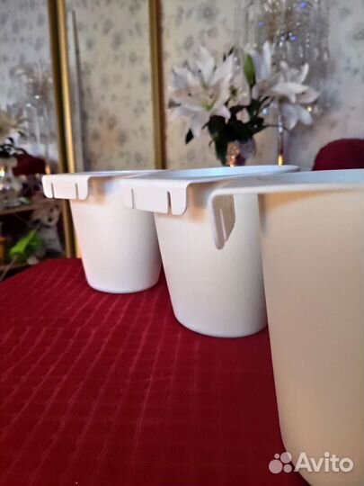 Подвесные горшки на рейлинг