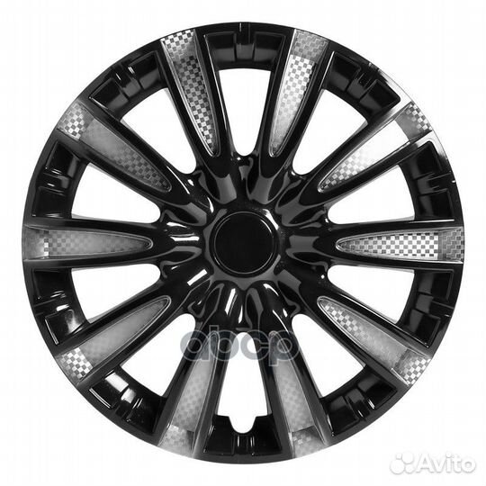 Колпаки колесные 15 Торнадо Т, серебристый/черн