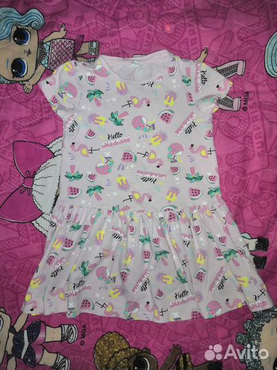 Платье летнее на девочку размер 110