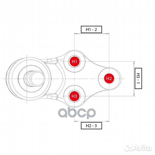 Шаровая опора передняя honda civic 12-16/CR-V