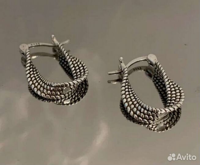 Серьги серебро