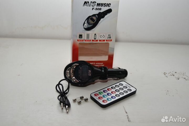 Fm трансмиттер с пультом и дисплеем(12/24В) F-508