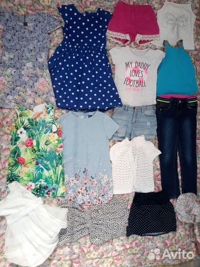 Пакет летней одежды для девочек 104 110