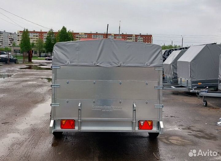 Оцинкованный прицеп 2.5х1.5 с тройным бортом