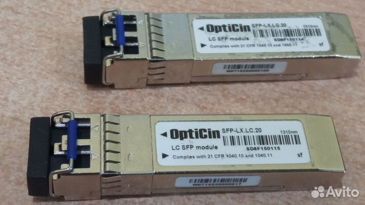 Гигабитовые модули SFP, LC коннектор, дуплекс