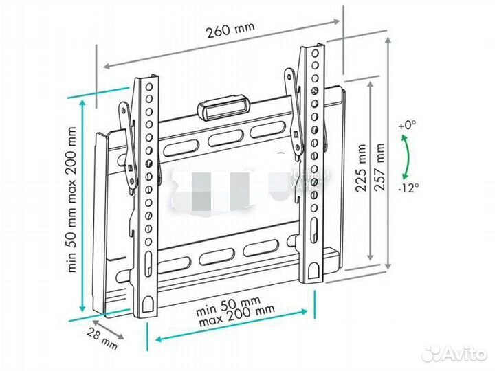 Новый наклонный кронштейн для тв