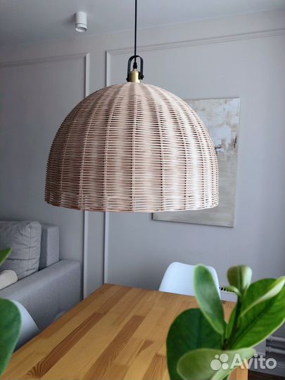 Плетеный абажур