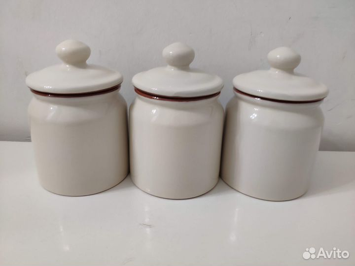 Набор для кухни банки для сыпучих специй керамика