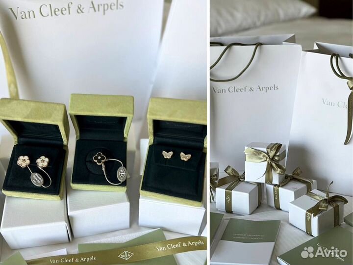 Van Cleef серьги, подвеска, браслет sweet alhambra