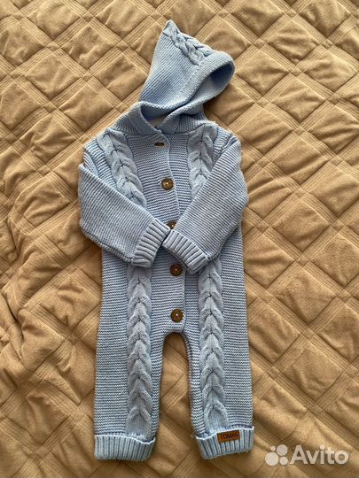 Вязаный комбинезон 62 68