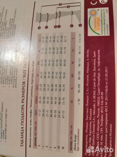 Компрессионные чулки 1 класс