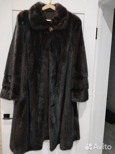 Шуба норковая с капюшоном 48 50 длинная