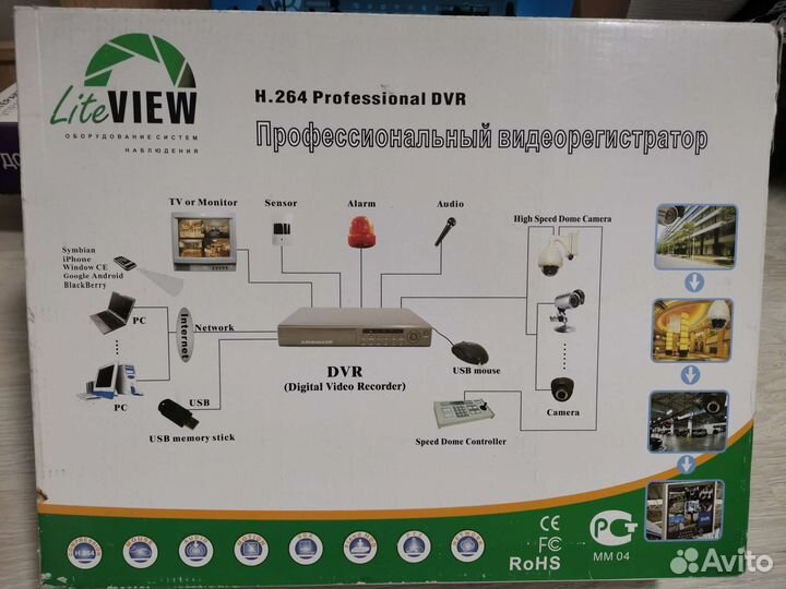 Видеонаблюдение регистратор на 8 камер