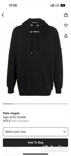 Худи Palm Angels 2023 оверсайз премиум S M L XL