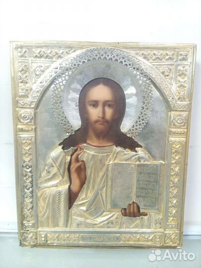 Икона Господь Вседержитель серебро 84 годовик