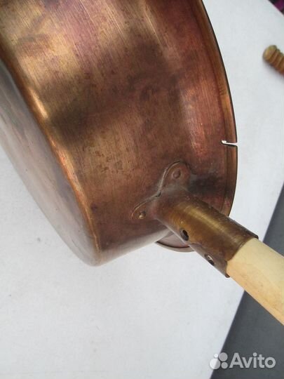 Таз латунный с ручкой СССР