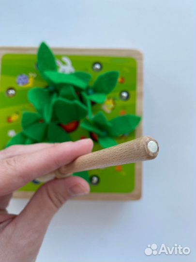 Деревянный сортер морковки, червячки